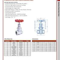 Stainless Steel Gate Valve Screwed Ends 0