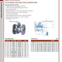 2-Pc Stainless Steel Ball Valve Flanged Ends 0
