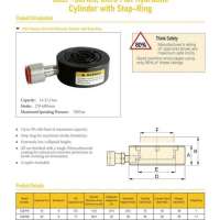 Ultra Flat Hydraulic Cylinder with Stop-Ring 0